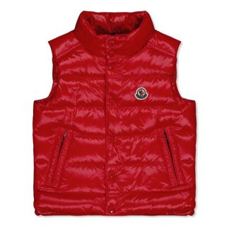 MONCLER Tib Down Gilet Juniors Kids Puffer Jackets - Heavyweight Red 455 for sale