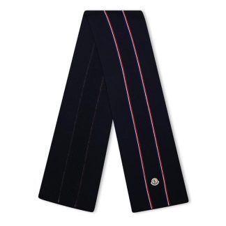 MONCLER Tricolour Scarf Unisex Scarves Navy 742 for sale