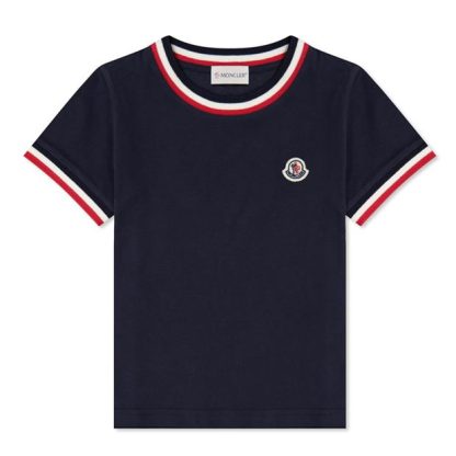 MONCLER Tricolour T-Shirt Kids Regular Fit T-Shirts Navy 778 for sale