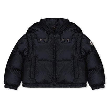 MONCLER Valya Down Jacket Boys Kids Black 999  for sale