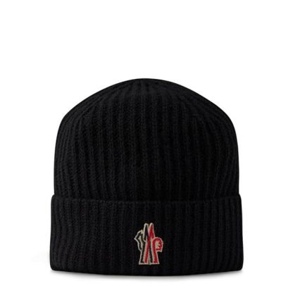 MONCLER Wool Beanie Junior Unisex Black 999  for sale