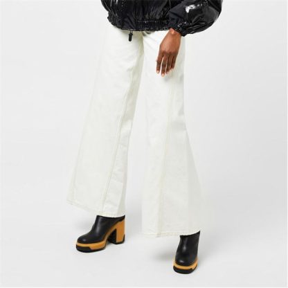 MONCLER X Alicia Keys Bleached Denim Jeans Women White 032  for sale