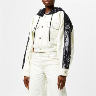 MONCLER X Alicia Keys Flushing Denim Jacket Women White 032  for sale