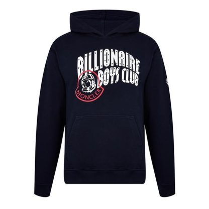 MONCLER X BBC X Billionaire Boys Club Logo Hoodie Men Navy 778  for sale