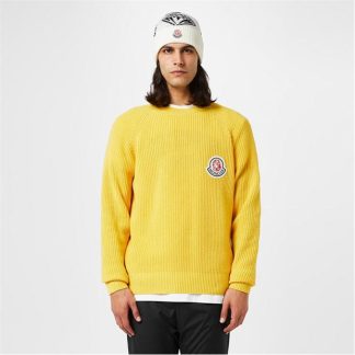 MONCLER X BBC X Billionaire Boys Club Wool Cashmere Sweater Men Yellow 132  for sale