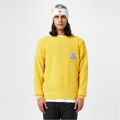 MONCLER X BBC X Billionaire Boys Club Wool Cashmere Sweater Men Yellow 132  for sale