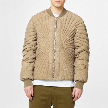 MONCLER X RICK OWENS Radiance Flight Padded Bomber Jacket Men Dirt 22D  for sale