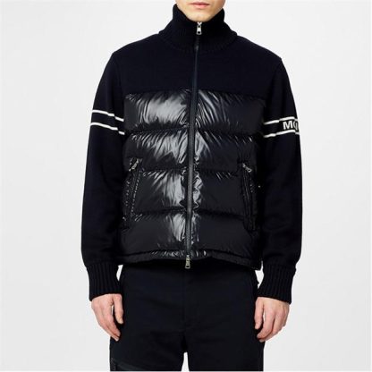 MONCLER Zip-Up Cardigan Jacket Men Navy 742  for sale