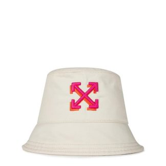 OFF WHITE Arrow Bucket Hat Women White/Fuchsia  for sale