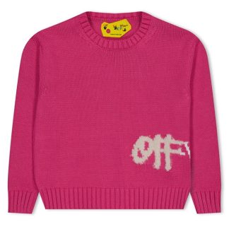 OFF WHITE Arrow Cotton Sweater Junior Girls Kids Knitted Tops Pink 3201 for sale