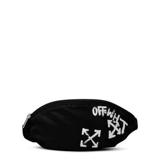 OFF WHITE Arrow Motif Logo Belt Bag Junior Unisex Black 1001  for sale