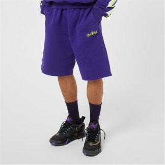 OFF WHITE Arrow Sweat Short Men Purple/Lime  for sale