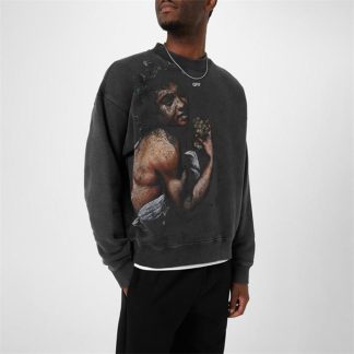 OFF WHITE Bachus Crew Sweater Men Black  for sale