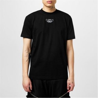 OFF WHITE Bandanna Skate T-Shirt Men Black White  for sale