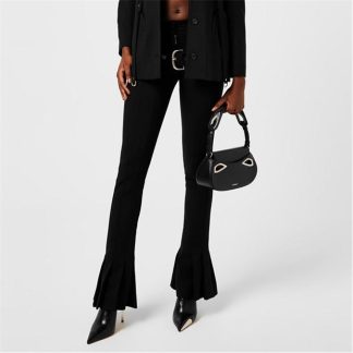 OFF WHITE Bell Bottom Pants Women Black  for sale