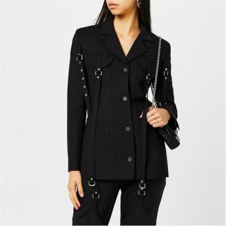 OFF WHITE Belted Cargo Blazer Women Black 1000  for sale