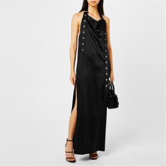 OFF WHITE Belted Long Dress Women Black  for sale