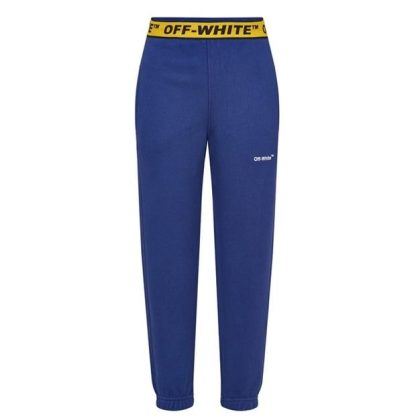 OFF WHITE Boys Industrial Jogging Pants Kids Closed Hem Fleece Jogging Bottoms Navy Yel 4618 for sale