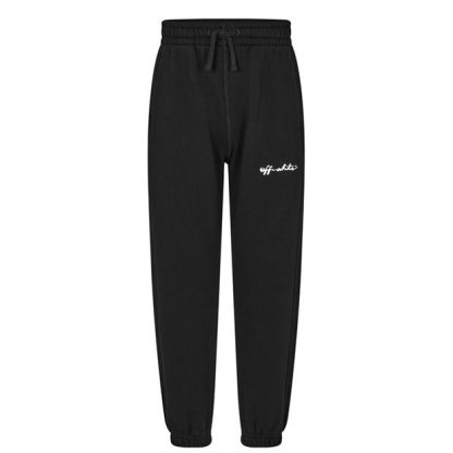 OFF WHITE Boys Script Logo Joggers Kids Black Wht 1001  for sale