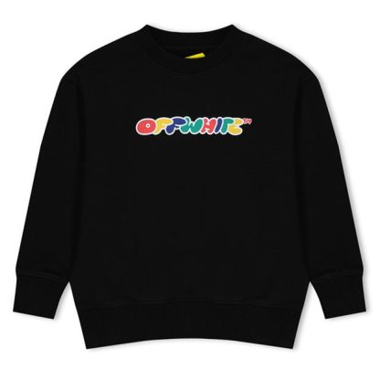 OFF WHITE Bubble Arrow Sweatshirt Junior Kids Black 1084  for sale