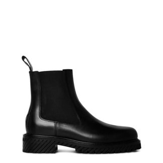 OFF WHITE Combat Chelsea Boots Men Black  for sale