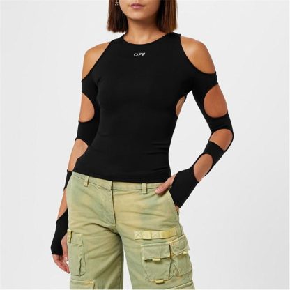 OFF WHITE Cut Out Top Women Black 1001  for sale