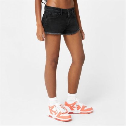 OFF WHITE Denim Shorts Women Black  for sale