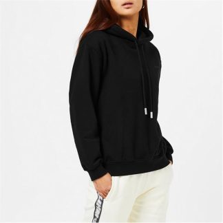 OFF WHITE Diagonal Logo Hoodie Women Black 1010  for sale