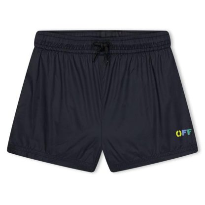 OFF WHITE Diagonal Rainbow Swim Shorts Juniors Kids Blk Mult 1084  for sale