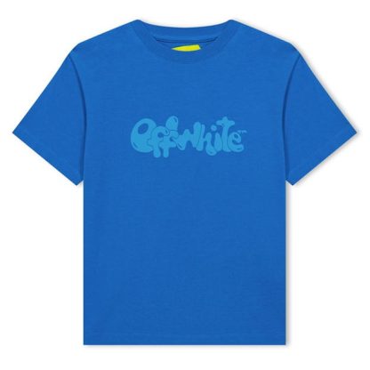 OFF WHITE Fluid T-Shirt Junior Boys Kids Regular Fit T-Shirts Blue 4449 for sale