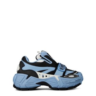 OFF WHITE Glove Slip On Trainers Women Runners Light Blue Blk for sale