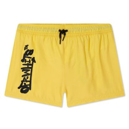 OFF WHITE Graffiti Swimshorts Junior Boys Kids Yel Blk 1810  for sale