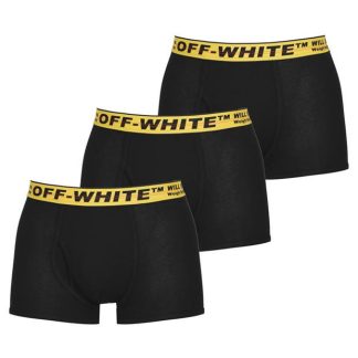 OFF WHITE Indust 3 Pack Boxer Men Boxer Briefs Black/Yell 1018 for sale