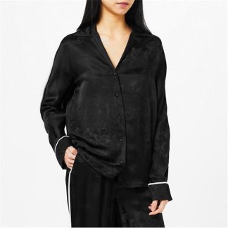 OFF WHITE Jacquard Pyjama Shirt Women Black 1010  for sale