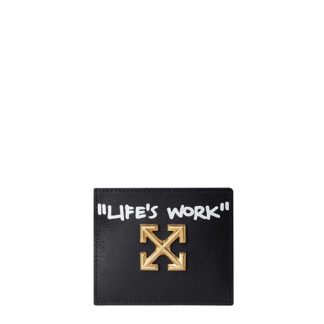 OFF WHITE Jitney Leather Card Holder Women Black 1001  for sale