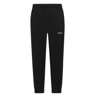 OFF WHITE Juniors Arrow Joggers Kids Closed Hem Fleece Jogging Bottoms Black 1001 for sale