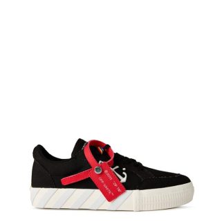 OFF WHITE Juniors Vulcanized Lace-Up Trainers Kids Low Trainers Blk Wht 1003 for sale