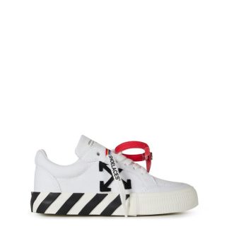 OFF WHITE Juniors Vulcanized Lace-Up Trainers Kids Low Trainers Wht Blk 0110 for sale