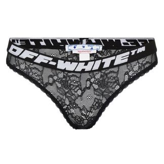 OFF WHITE Lace Band Thong Women Black 1000  for sale