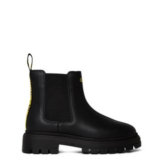 OFF WHITE Logo Chelsea Boots Juniors Kids Blk/Yellow 1018  for sale