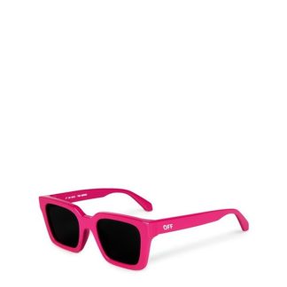 OFF WHITE Logo Print Square Frame Sunglasses Women Square Sunglasses Fuchsia for sale