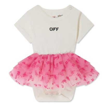 OFF WHITE Logo Tutu Tulle Dress Kids Kids Off White  for sale