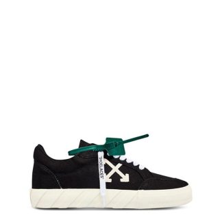 OFF WHITE Low Vulcanised Canvas Trainers Men Black/Wht 1001  for sale