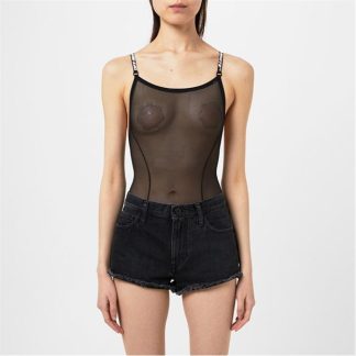 OFF WHITE Mesh Bodysuit Women Black 1000  for sale