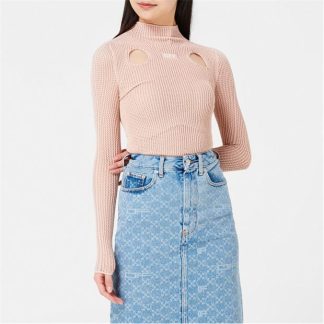 OFF WHITE Meteor Knit Top Women Nude 3100  for sale