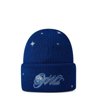 OFF WHITE Moon Stars Beanie Women Blue 4510  for sale