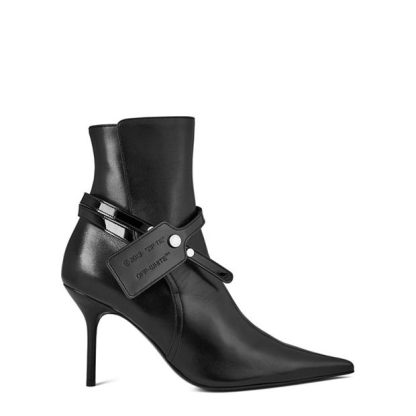 OFF WHITE Nappa Zip Tie Boots Women Blk/Blk 1010  for sale