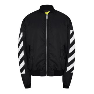 OFF WHITE Off Bookish Bombr Jn34 Kids Bomber Jackets - Heavyweight Black 1001 for sale