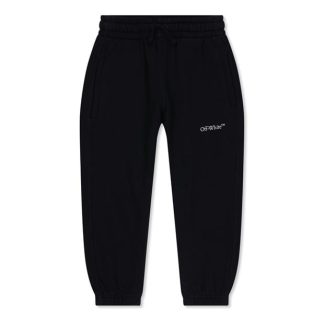 OFF WHITE Off Bookish Diag SweatP34 Kids Closed Hem Fleece Jogging Bottoms Black 1001 for sale