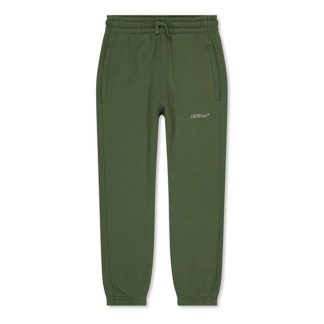 OFF WHITE Off Bookish Diag SweatP34 Kids Closed Hem Fleece Jogging Bottoms Khaki 5601 for sale